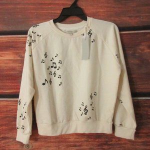 Brittany Aldean Collection Women’s XS Sweatshirt cream Ivory Musical Note XS